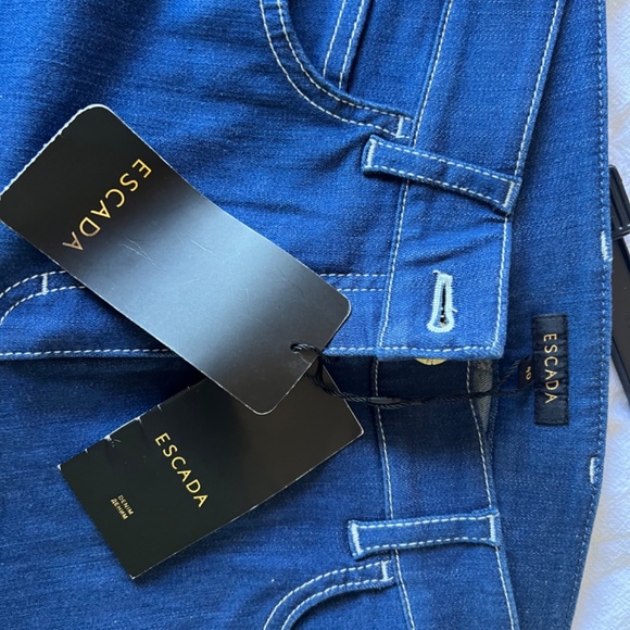 NWT Escada wide legs Pants Denim Sz 40 eu ( sz 10 US) - Picture 5 of 8